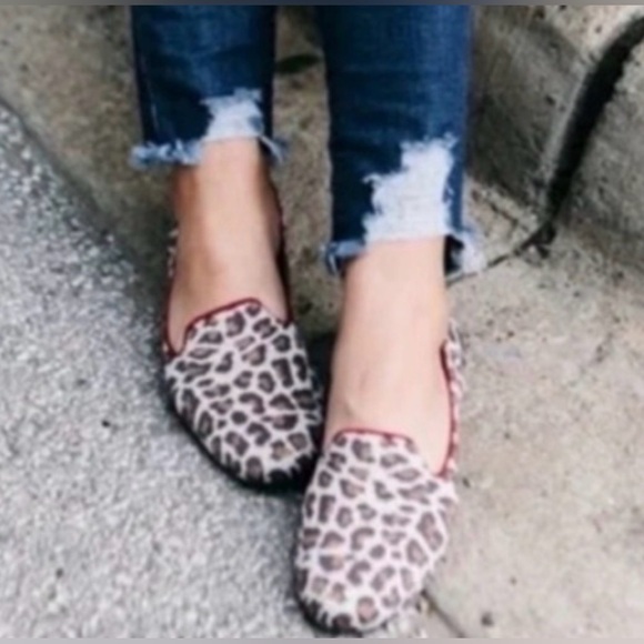 ROTHY'S Mocha Spot Animal Leopard Cheetah Slip On Loafer Flat Shoes Size 10 EUC - Picture 2 of 13